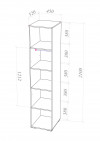 Шкаф узкий распашной с полками ШОН-15  2100х450х540